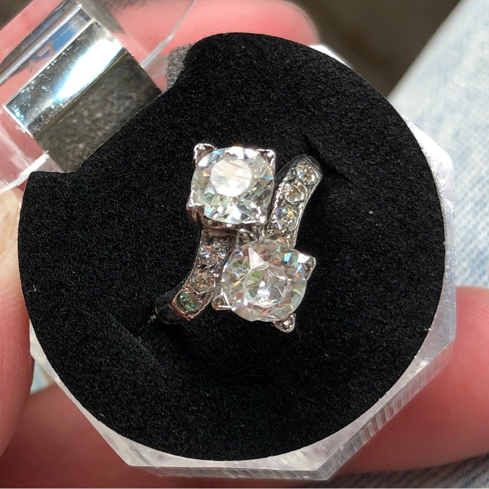 Vintage Thomas McGrath Sterling Silver CZ Ring size 6 - Picture 3 of 16